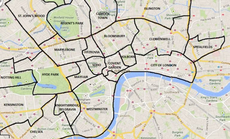 dove alloggiare a londra mappa