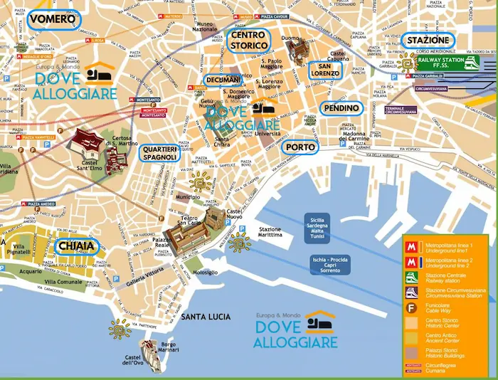 Mappa Napoli centro