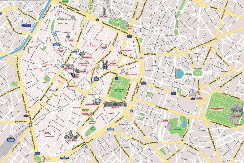 mappa quartiere bruxelles